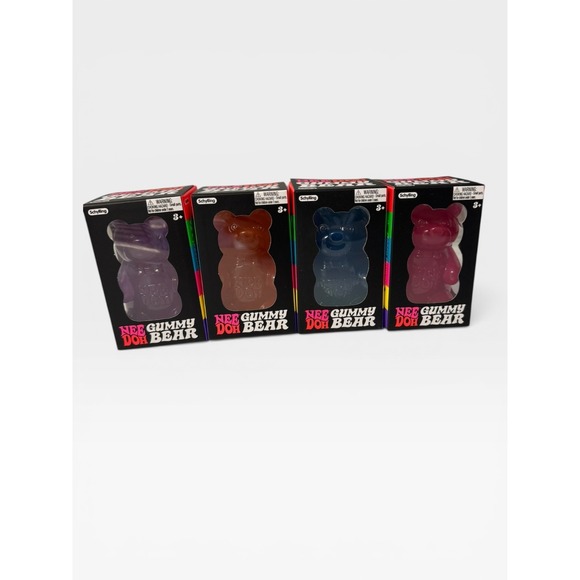 NeeDoh Gummy Bear ORANGE Fidget Stress Toy Squishy Nee Doh FAST SHIP Authentic - Picture 4 of 6